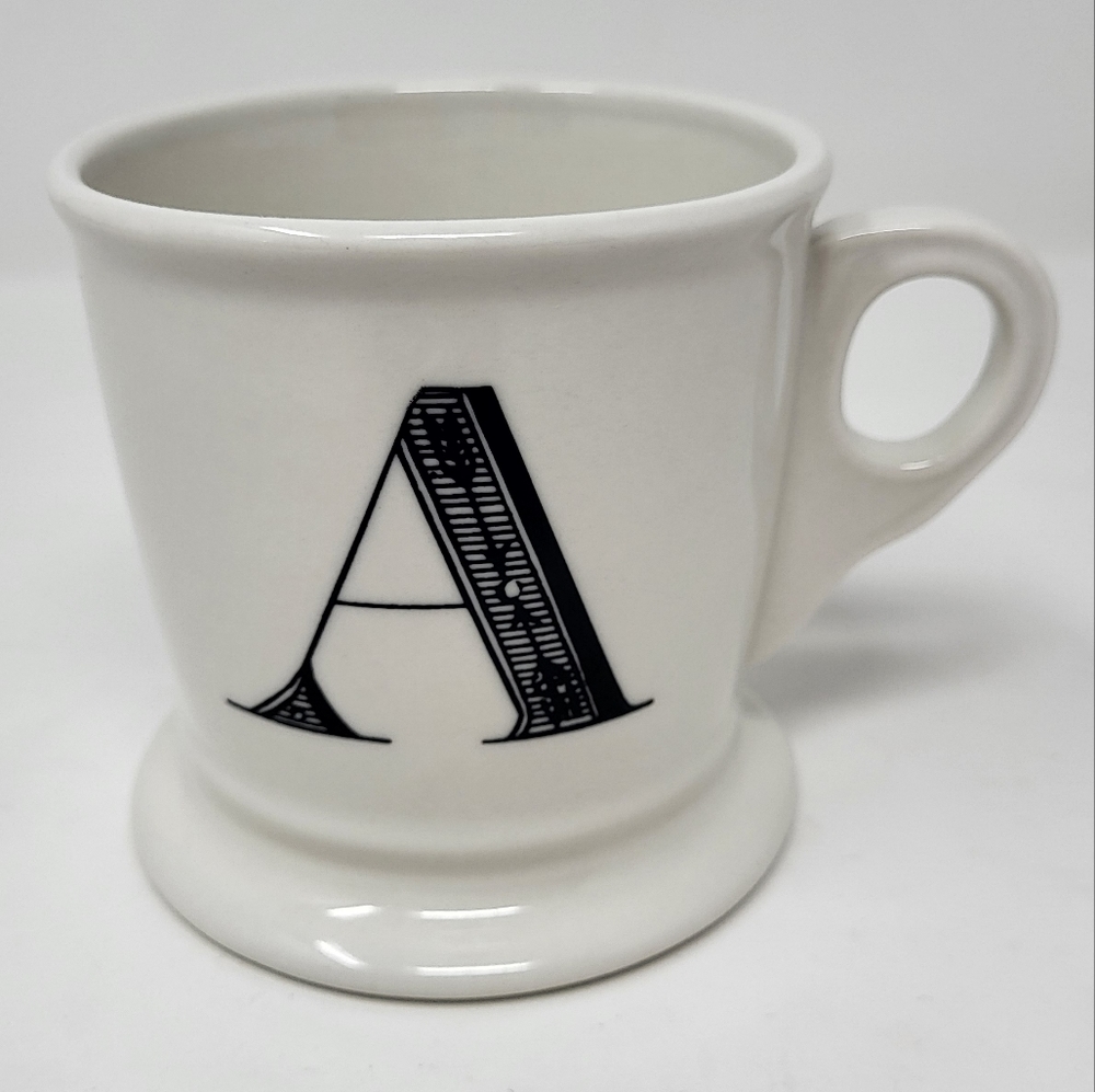 Anthropologie Monogram letter A coffee tea mug cup